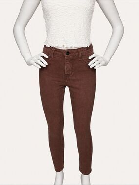 NWT Risen Espresso High Rise Skinny Jeans Size 1/25 Brown Stretch